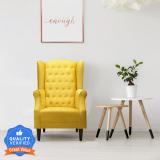 Flipkart Perfect Homes Beleza Tufted Yellow Wing Solid Wood Living Room Chair (Finish Color - Yellow, DIY(Do-It-Yourself))