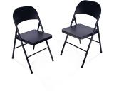 Tidy Homz Linth Metal Chair set of 2 Metal Living Room Chair (Finish Color - Black, DIY(Do-It-Yourself))