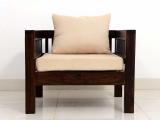 Deluxe furniture Sheesham ( Rosewood ) Solid Wood Living Room Chair (Finish Color - Dark Walnut Brown, Pre-assembled)