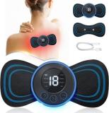 geutejj Mini Massage Machine butterfly mini massager portable rechargeable r Any Time Fit Mini Neck Massager,Reusable EMS Bioelectric Acupoints Massager Mat Massager (multicoloure)