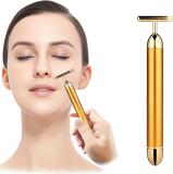 Flipkart SmartBuy Energy Beauty Bar Electric Vibration Facial Roller Waterproof Face Skin Care T-Shaped Anti Wrinkle Massager for Forehead Cheek Neck Massager (golden)