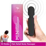 AZAH Mini Personal Massager For Women | 10 Modes, USB Charging, Waterproof, Cordless Massager Massager (Black)