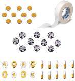 EKiN Acupressure Magnet Combo Set Contain Byol, Bar, Chakra, 5 Star Magnets (10 each) & Paper Tape For Stress And Pain Relief Massager (Multicolor)