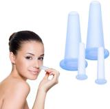 R A Products 4Pcs Silicone Vacuum Cupping Cups Massage Set With Bag Face Body Cups 4Pcs Silicone Vacuum Cupping Cups Massage Set With Bag Face Body Cups Massager (Multicolor)