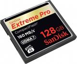 SanDisk Extreme Pro 128 GB Compact Flash Class 10 160 MB/s  Memory Card