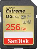 SanDisk Extreme 256 GB SDHC Class 10 180 MB/s  Memory Card