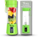 Tenring Protein Shakes, and Juices Travel-Ready & Easy to Clean 200 W Juicer Mixer Grinder (Portable USB Blender – Travel-Friendly Personal Juicer for Smoothies, Juices | 1 Jar | Green Transparent)