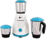 3Pin Elephant Series 550 W Mixer Grinder (Rock and Roll | 3 Jars | White & Blue)