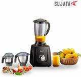 SUJATA Mixer Grinder Powerful Motor- Watts 1000 W Juicer Mixer Grinder (MG-01 | 3 Jars | Black)