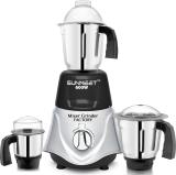 Sunmeet and Dry Jar MGFF463 600 W Mixer Grinder (600-watts Rocket Mixer Grinder with 3 Stainless Steel (Chutney Jar, Liquid Jar | 3 Jars | BLACKSILVER)