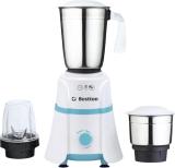 Bostton 750 Watt, Copper Motor, Electricity Saver 750 W Mixer Grinder (Queen Green 2 Steel + 1 Nutri Jar | 3 Jars | White)