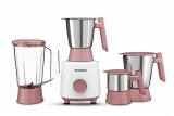 PHILIPS Daily Collection 500 W Mixer Grinder (HL7536/00 | 4 Jars | Peach)