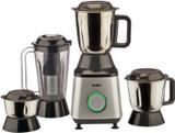 Glen Powerful 750W motor food grade 304 Stainless steel blades 750 W Mixer Grinder (Mixer Grinder 100% Copper Motor 1 Transparent Jar with fruit filter SA4030PLUS | 4 Jars | Silver, Black, overload protector mechanism)