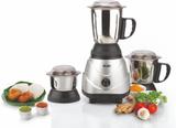 Glen 4022PLAT 750 W Mixer Grinder (Mixer Grinder 750W 100% Copper motor Grinder Chutney Jars | 3 Jars | Silver)