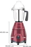 Morphy Richards Supreme pro 750 W Mixer Grinder (640126 | 4 Jars | Metallic Red and Dark Gray)