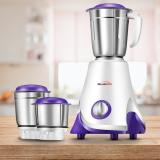 Bluemix Smart Leaf 500 W 500 W Mixer Grinder (ECO LEAF POWER 3 JAR WITH HIGH PERFORMANCE | 3 Jars | Purple, White)