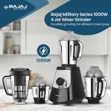 BAJAJ Military Series Evoque 4 Jar 1000 Watts Mixer Grinder 1000 W Mixer Grinder (Military Series Evoque 4 Jar 1000 Watts Mixer Grinder | 4 Jars | Black)