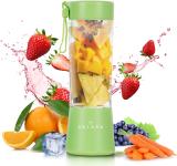 Solara 450ml, USB Rechargeable Battery with 4000 mAh, Powerful Motor with Watts 200 W Juicer Mixer Grinder (Blendkwik Portable Blender for Smoothies, Milk Shakes, Crushing Ice and Juices | 1 Jar | Pistachio)