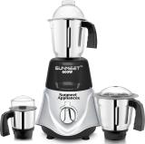 Sunmeet and Dry Jar SAF463 600 W Mixer Grinder (600-watts Rocket Mixer Grinder with 3 Stainless Steel (Chutney Jar, Liquid Jar | 3 Jars | BLACKSILVER)