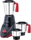 Morphy Richards AERO 500 W Mixer Grinder (AERO PLUS | 3 Jars | Black & Wine)