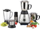 Glen SA4022PLATPLUS 750 W Mixer Grinder (Mixer Grinder 750W 100% Copper Motor 1 Transparent Jar | 4 Jars | Silver)