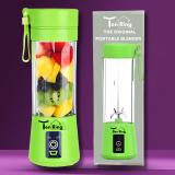 Tenring 6 Blades, Lightweight & Travel-Friendly Blender for Shakes & Juices 200 W Juicer (USB Portable Juicer 380ml – Personal Blender for Smoothies, Shakes, Juicer | 1 Jar | Green Transparent)