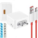 ShopsYes Wall Charger Accessory Combo for 80W realme C63 5G / C 63 Quick Dash Flash Super Vooc (White)