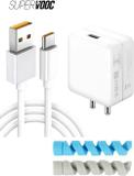 UrCart Wall Charger Accessory Combo for 80W realme C63 5G / C 63 Quick Dash Flash Super Vooc (White)