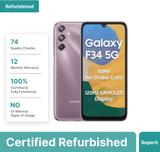 (Refurbished) SAMSUNG Galaxy F34 5G (Orchid Violet, 128 GB) (6 GB RAM)
