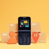 TOUCH 18 Z ROCK Max Flip Dual Sim Keypad Mobile with 2.4 "Display Flip/Fold Call & SMS (Gold)