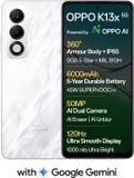 OPPO K13x 5G 6000mAh and 45W SUPERVOOC Charger & AI (Mist White, 128 GB) (6 GB RAM)