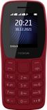 Nokia 105 PSS, Keypad Mobile Phone with FM Radio, Memory Card Slot (Red)