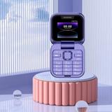 TOUCH 18 Rock X Flip Dual Sim |Keypad Mobile| with 1.8" Display Call & SMS Indicator (Purple)