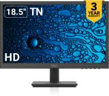 DELL 46.99 cm (18.5 inch) HD LED Backlit TN Panel with 3-Years Warranty, Brightness 200 cd/m�, Contrast Ratio 600:1, 16.7m Colours, Colour Gamut 72% NTSC (CIE 1931), HDMI & VGA, Tilt adjustment Monitor (D1918H) (Response Time: 5 ms, 60 Hz Refresh Rate)