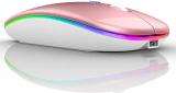 Dezful Lighting Mouse Black Wireless Optical Mouse (Bluetooth, 2.4GHz Wireless, ROSE GOLD)