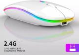 Dezful Lighting Mouse Black Wireless Optical Mouse (Bluetooth, 2.4GHz Wireless, White)