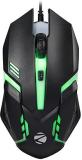 ZEBRONICS ZEB_UZI 4 Buttons, Rainbow LED Lights, DPI Switch with 800/1200/1600/2400 DPI Wired Hybrid  Gaming Mouse (USB 2.0, Black)