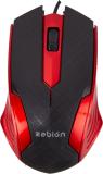 zebion Swag Wired Optical Mouse (USB 2.0, Red)