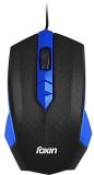 Foxin Smart | High Resolution 800 DPI | Wired Optical Mouse (USB 2.0, Blue,black)