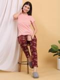 SWEET DREAMS Women Solid Pink Top & Pyjama Set