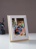 GOLDEN PEACOCK Polymer Table Photo Frame (White, Beige, 1 Photo(s), 5 in x 7 in (Width x Height))