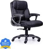 Durian Genius -Mb Leatherette Office Arm Chair (Black, Knock Down)