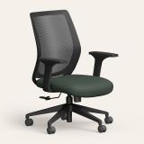 Godrej Interio Fabric Office Arm Chair (Grey, DIY(Do-It-Yourself))