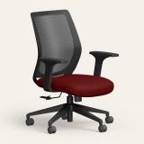 Godrej Interio Curv Wide Back Ergonomic Fabric Office Arm Chair (Red, DIY(Do-It-Yourself))