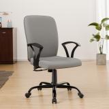 GREEN SOUL Seoul-X Mid Back Ergonomic|Home, Office, WFH|Moulded Foam|Extra Comfort Fabric Office Adjustable Arm Chair (Grey, Optional Installation Available)