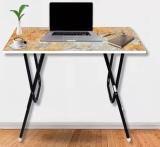 Flipkart Perfect Homes Foldable Printed Office Study Table Engineered Wood Multipurpose Table (Free Standing, Finish Color - White, Pre-assembled)