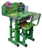 PNASGL Kids study Table & Chair with Adjustable Height Metal Bench (Finish Color - Green, DIY(Do-It-Yourself))