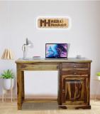 Meera Handicraft Sheesham Wood Solid Wood Office Table (Free Standing, Finish Color - Brown, Pre-assembled)