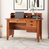 Allie Wood Nuevo Sheesham ( Rosewood ) Solid Wood Study Table (Free Standing, Finish Color - Honey Finish, Pre-assembled)