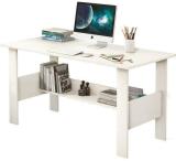 lukzer Laptop Study Table Office Home Workstation Modern Computer Desk Engineered Wood Study Table (Free Standing, Finish Color - (ST-005/White/ 110 x 55 x 77cm), DIY(Do-It-Yourself))